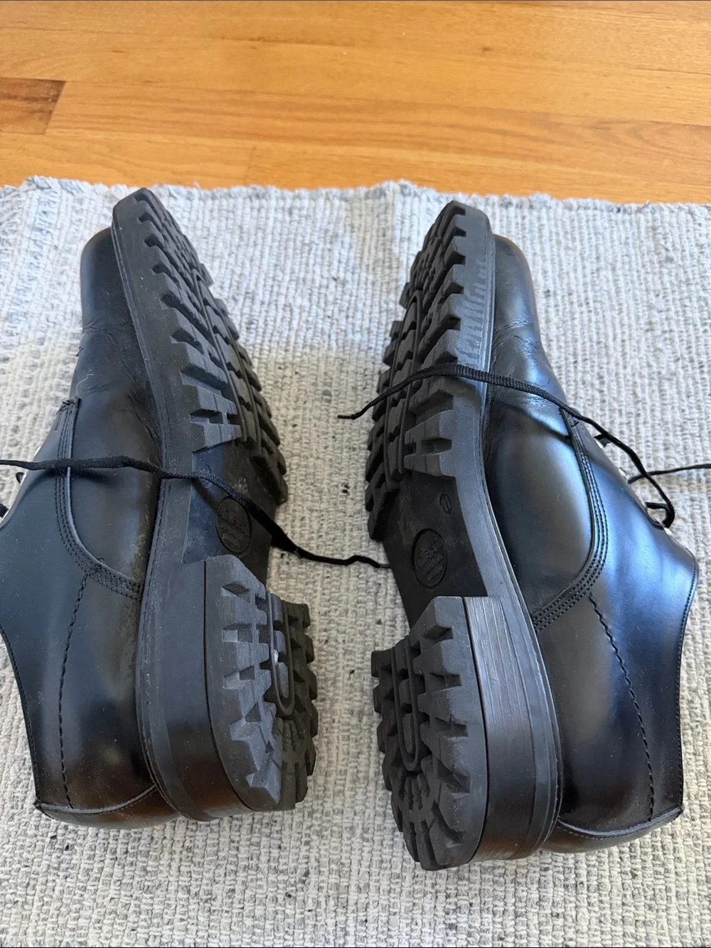 Men's Black Leather Lace-Up Shoes